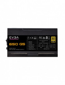 Fuente De Poder EVGA 650 G5 80 Plus Gold 650W Modular 24 Pin Atx